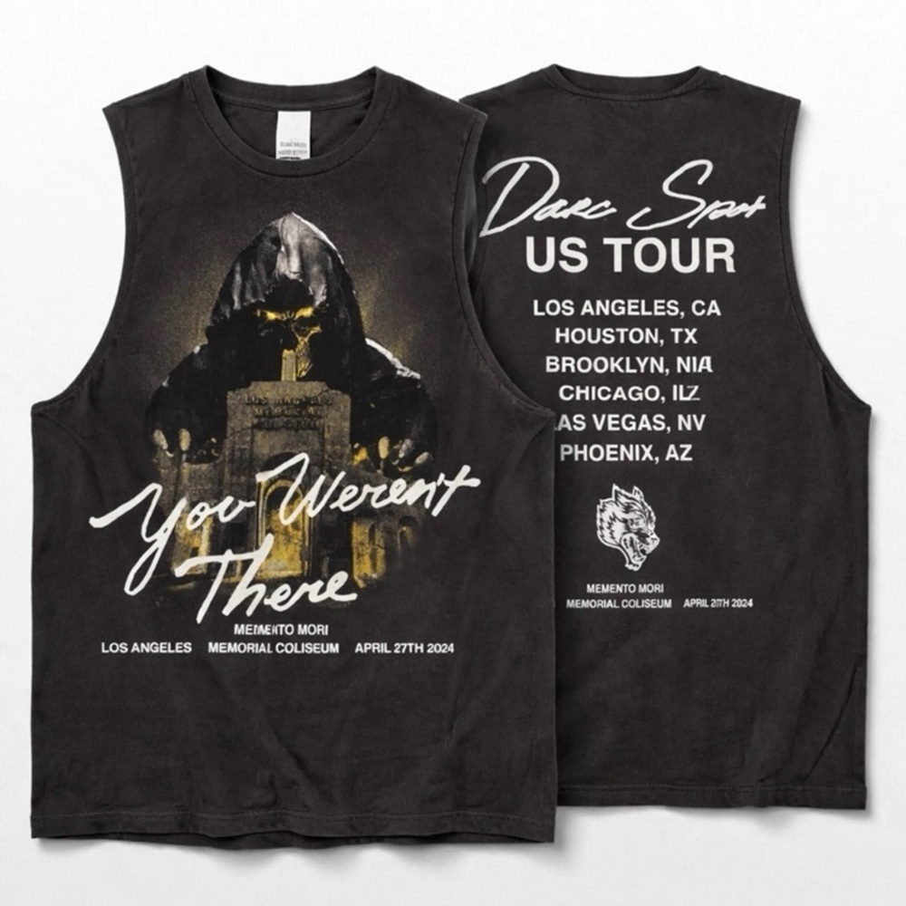 Darc Sport Wolves "You Weren't There" Memento Mori 2024 US Tour Muscle Tank NWOT